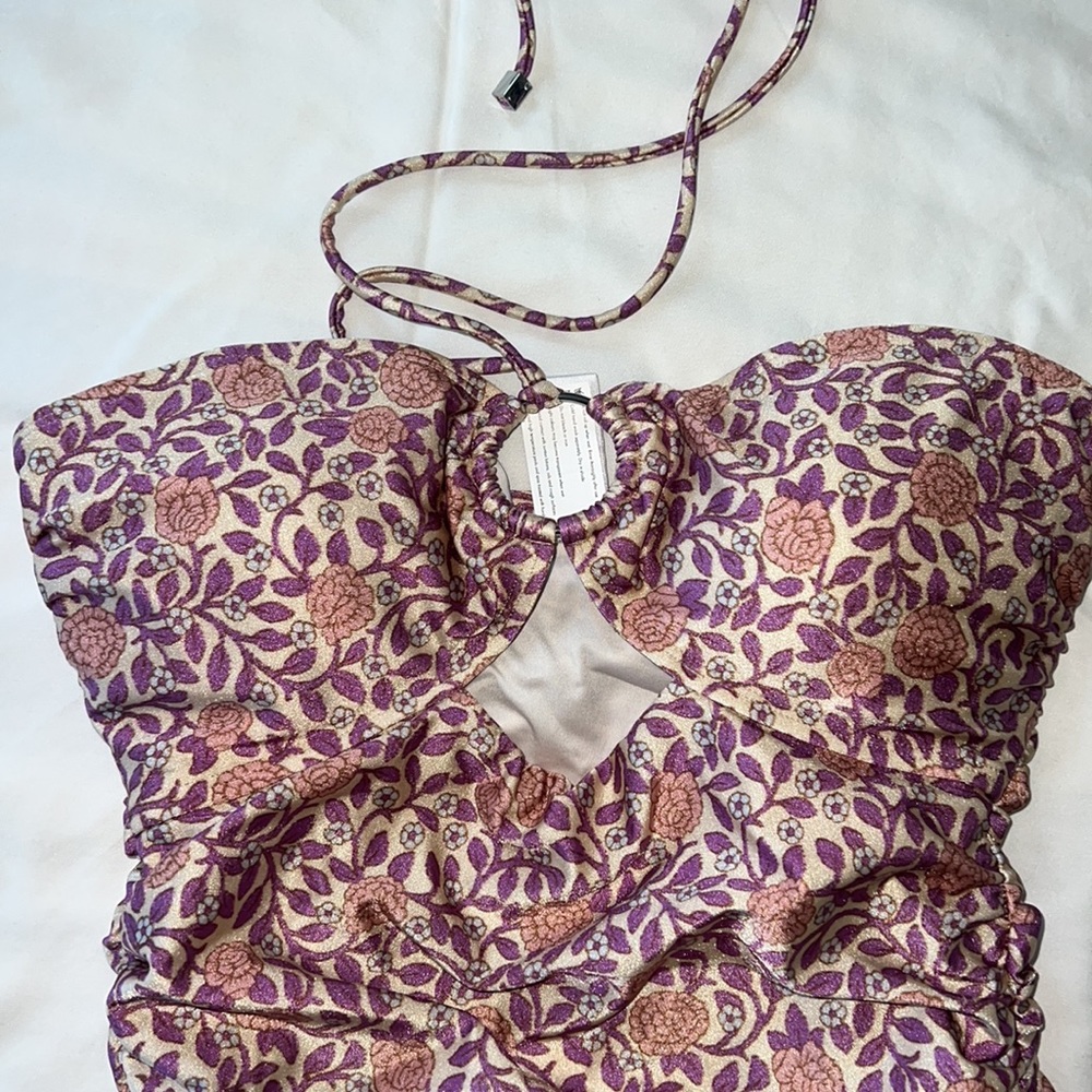 Zimmermann Purple and Pink Floral One-Piece Swimsuit - Picture 5 of 8